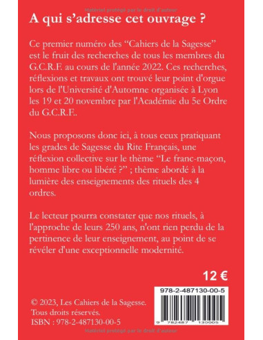 Les Cahiers de la Sagesse: N°1 - Le...
