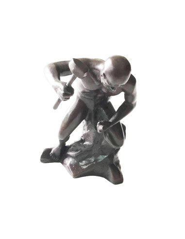 Tailleur de Pierre en bronze (17 x 10 cm) Statuette