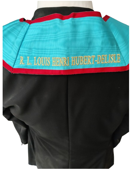 Sautoirs 9 Officiers REAA (Rite Ecossais Ancien et Accepté) Brodés Machine Personnalisés avec nom de Loge (sans bijou)