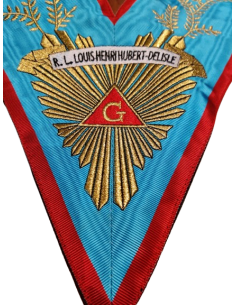 Sautoir V.M. Brodé Main Brodé au nom de la Loge (Rite... 2