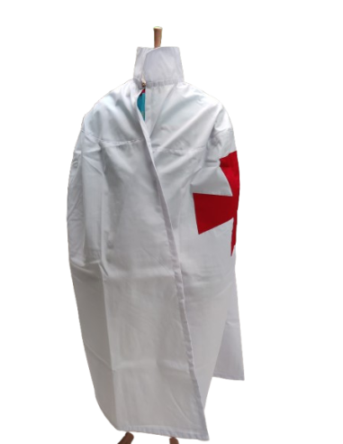 Manteau Blanc Chevalier du Temple avec Croix Rouge