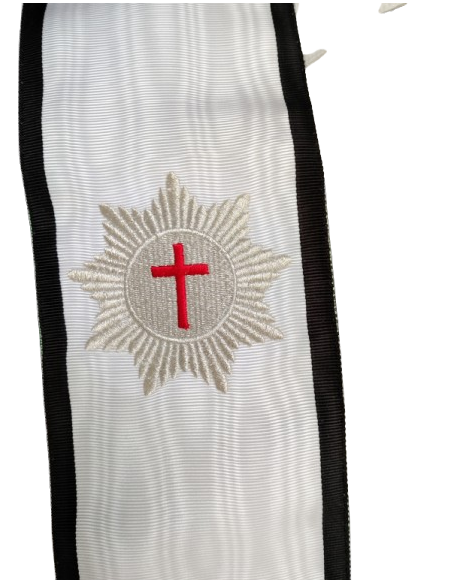 Baudrier de Chevalier du Temple Réversible avec Bijoux brodés