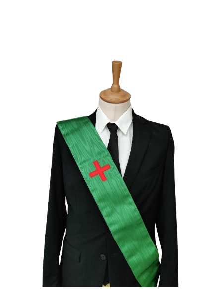 Baudrier de Chevalier du Temple Réversible avec Bijoux brodés