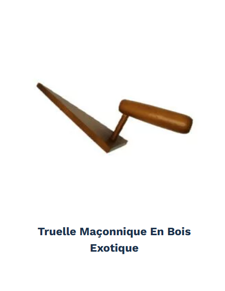 Truelle maçonnique en Bois