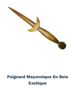 Poignard maçonnique en Bois