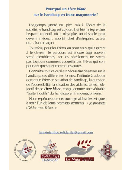 Le Handicap en Franc-Maçonnerie livre blanc - GLAMF (vendu par Eosphoros)