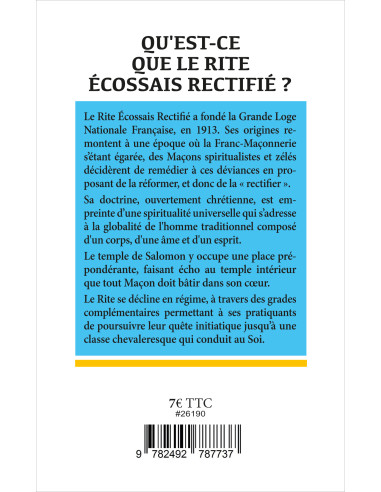 Qu'est-ce que le Rite Écossais Rectifié ?...