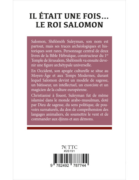 Salomon 1 Yves HIVERT-MESSECA Collection Enjeux Initiatiques N° 52 (vendu par Eosphoros)