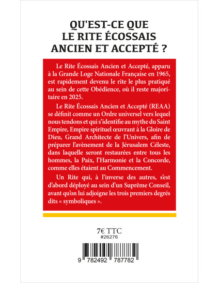 Qu'est-ce que le Rite Écossais Ancien et Accepté ? Collection Enjeux Initiatiques N° 56 (vendu par Eosphoros)