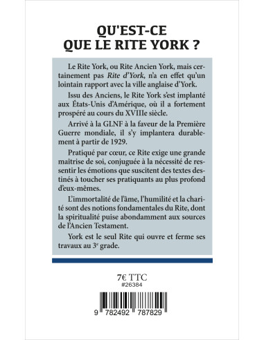 Qu'est-ce que le Rite York ? Collection Enjeux...