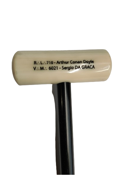Maillet de Vénérable Maître (ivoire) Gravure Personnalisée