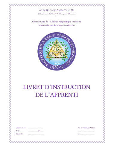 LIVRET D'INSTRUCTION APPRENTI 1er DEGRE RAPMM...