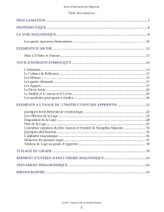 LIVRET D'INSTRUCTION APPRENTI 1er DEGRE RAPMM (Rite... 2