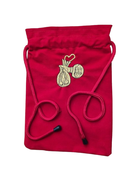 Aumônières Brodées Rouges - Tronc de la Veuve.