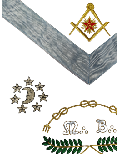 copy of Tablier Maître RF Satin ou Cuir (Rite Français)