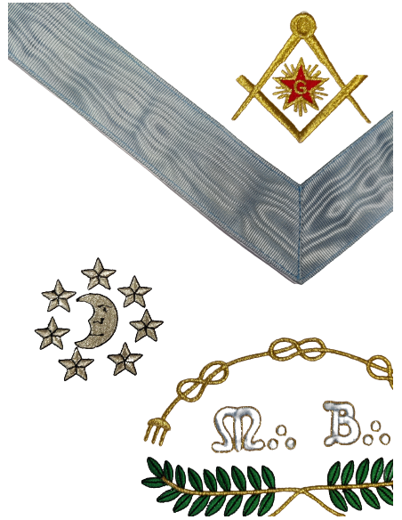copy of Tablier Maître RF Satin ou Cuir (Rite Français)