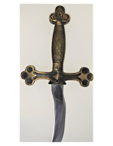 Épée Dorée Flamboyante avec fourreau