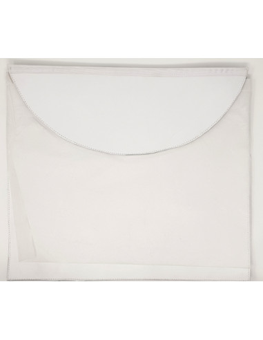 Tablier Blanc Apprenti bavette arrondie RSE (Rite Standard d'Ecosse) Vinyle