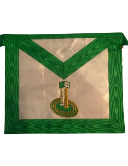 Tablier Cuir 5eme Degre Maitre Parfait RAPMM (Rite Ancien Primitif Memphis Misraim) Maitre Parfait