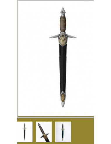 Dague F.M. Fourreau noir et or 40cm