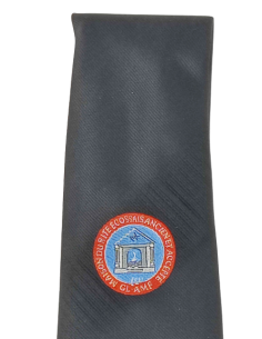 Cravate Soie noire avec Logo De Rite 2