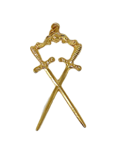 Bijou d'officier Maitre des Cérémonies Doré ou Garde...