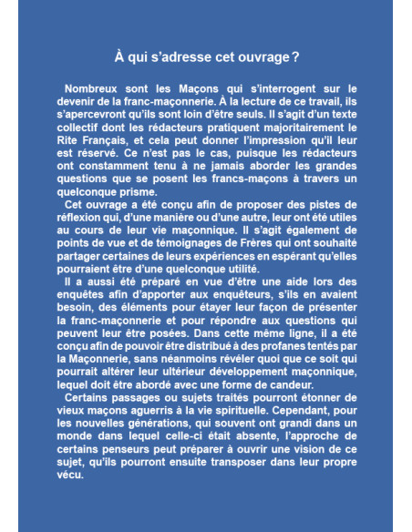 Les Carnets du Maçon, Carnet spécial n°2