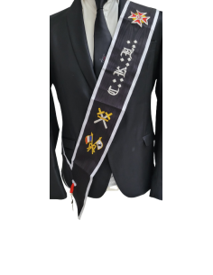 Baudrier (Echarpe) 30eme Degré du REAA Broderie Main