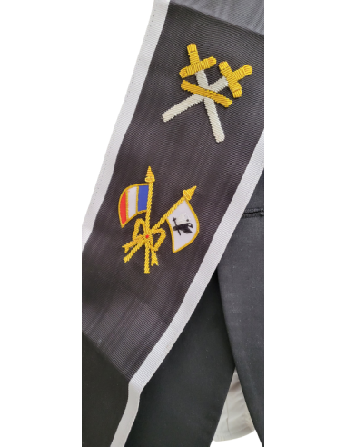 Baudrier (Echarpe) 30eme Degré du REAA Broderie...