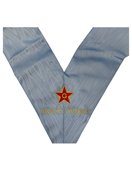 Sautoir / Collier d'officier RF (Rite Français) Personnalisé au nom de la Loge (11 pieces sans bijoux)