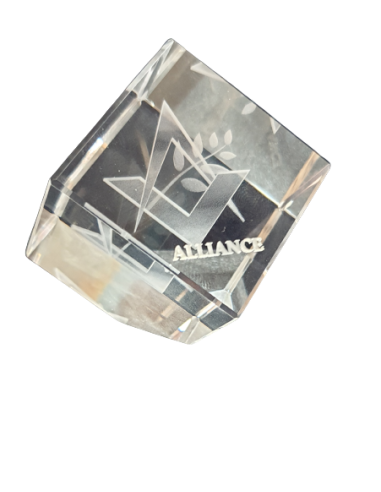 Bloc verre Carré Logo L'alliance