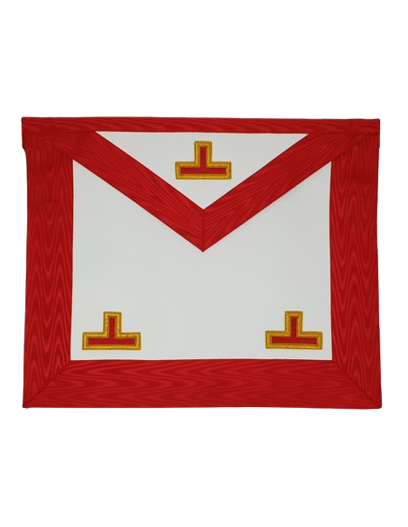 Tablier Vénérable Maître cuir REAA Dos Deuil (Rite Ecossais Ancien et Accepté)